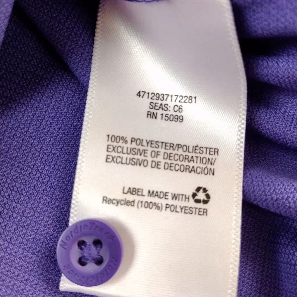 NordicTrack Mens XL Purple Athletic Fit Performance Polo Shirt Short Sleeve Golf